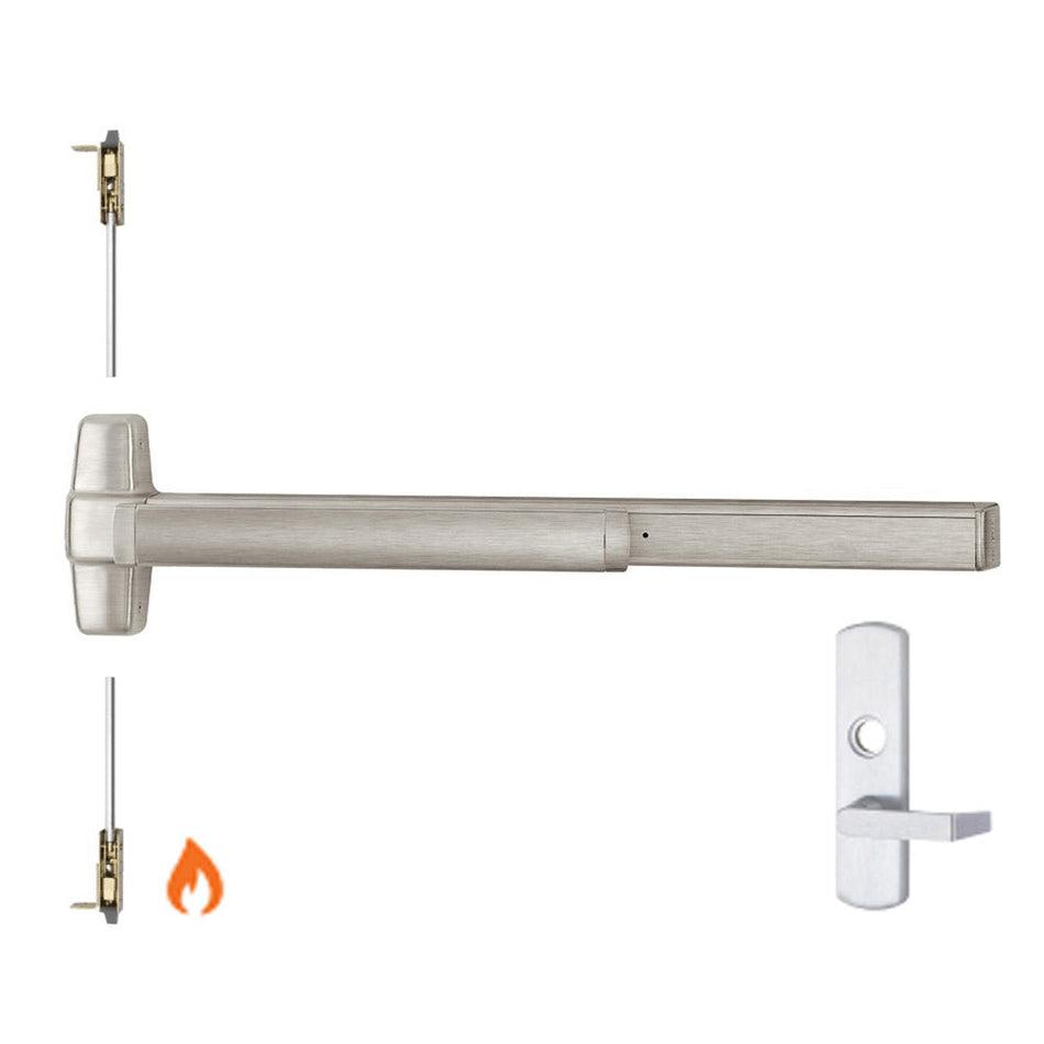 Von Duprin 9847WDC-TL-BE-F/9947WDC-TL-BE-F - Turn Lever, Blank Escutcheon Wood Door Concealed Vertical Rod Device - Fire Rated