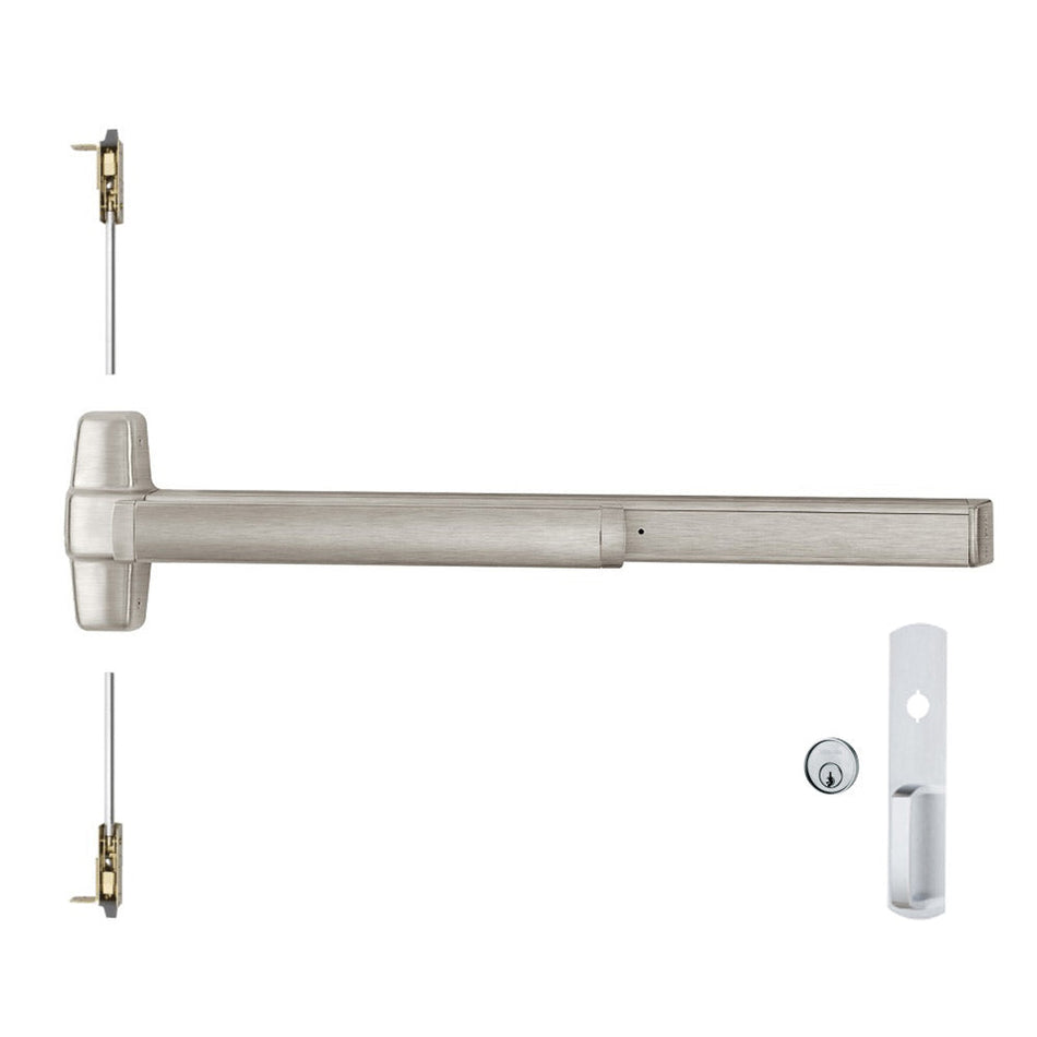 Von Duprin 9847WDC-NL-OP/9947WDC-NL-OP - Night Latch, Optional Pull Wood Door Concealed Vertical Rod Device
