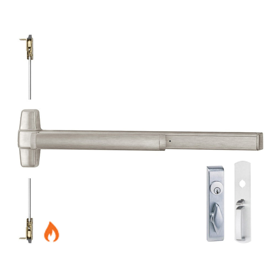 Von Duprin 9848TL-BE-F/9948TL-BE-F - Turn Lever, Blank Escutcheon Concealed Vertical Rod Device - Fire Rated