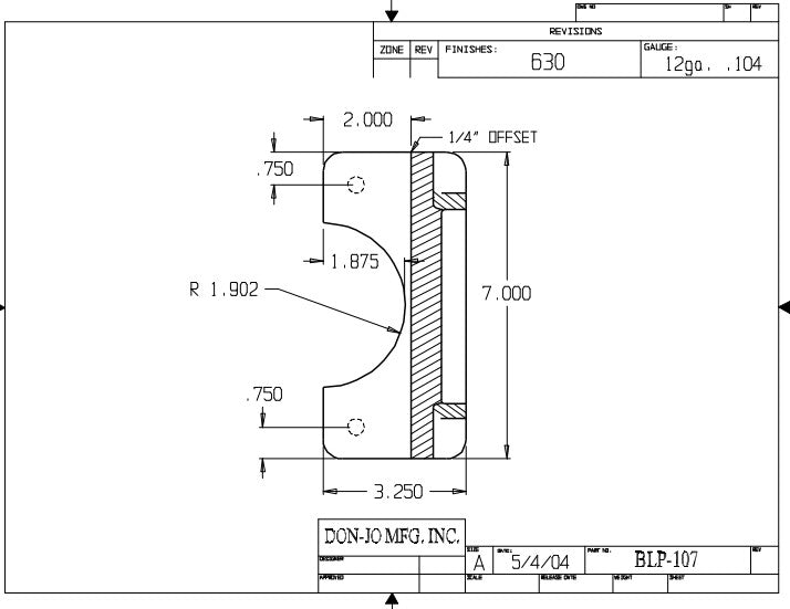Don-Jo BLP 107 Key-In-Lever Locks Latch Protector