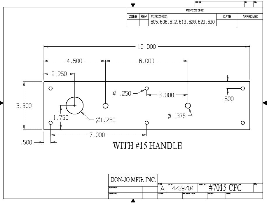 Don-jo CFC7015 Pull Plate