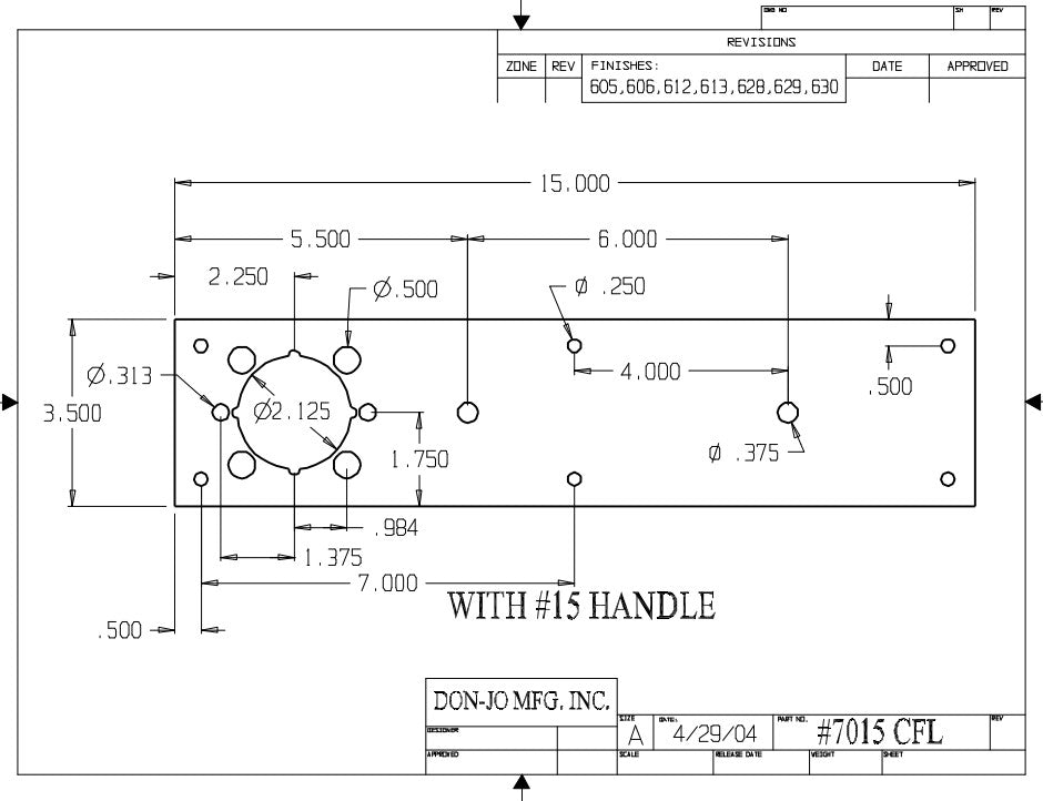 Don-jo CFL7015 Pull Plate