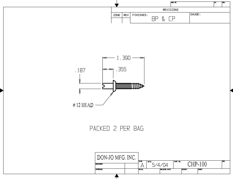 Don-jo CHP 100 Hinge Pin