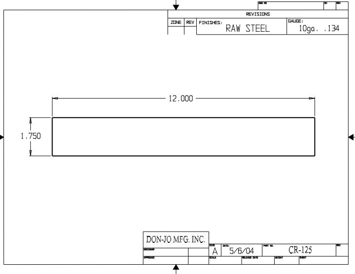 Don-jo CR 125 Closer Reinforcement