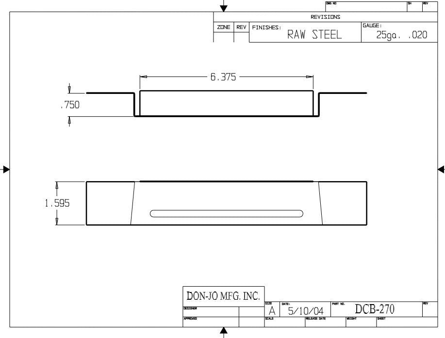 Don-jo DCB 270 Hinge Reinforcement