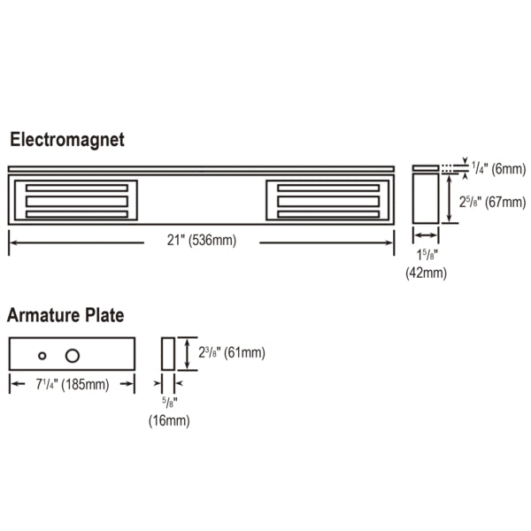Seco-Larm E-941DA-1K2Q 1200-LB Double Maglock