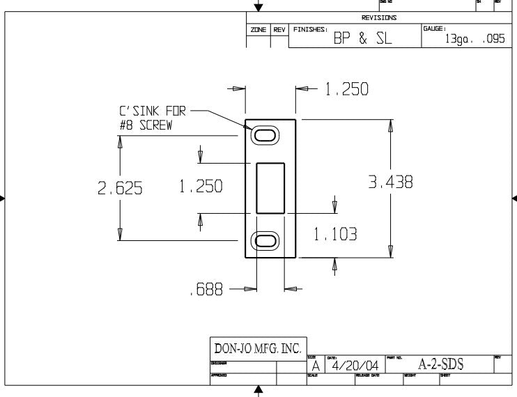 Don-jo A 2 SDS Adjustable Strike