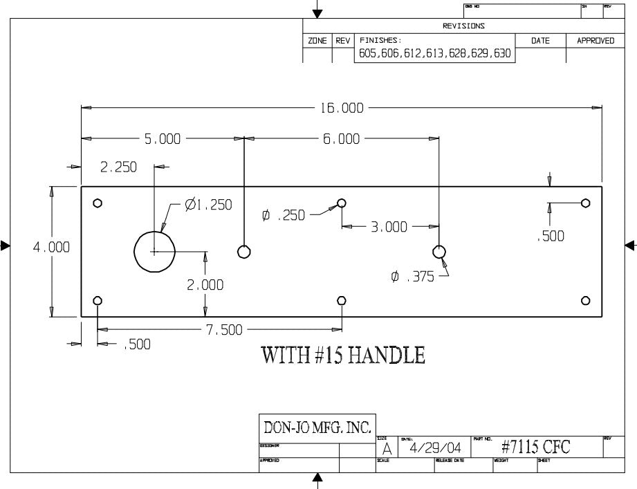 Don-jo CFC7115 Pull Plate