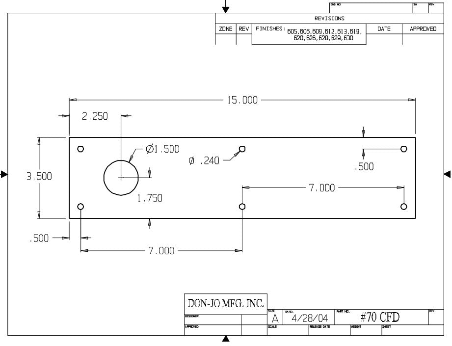 Don-jo CFD70 Push Plate