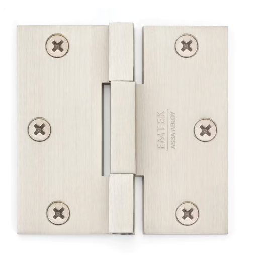 Emtek Square Barrel Heavy Duty Solid Brass Hinge Pair (2 Hinges)