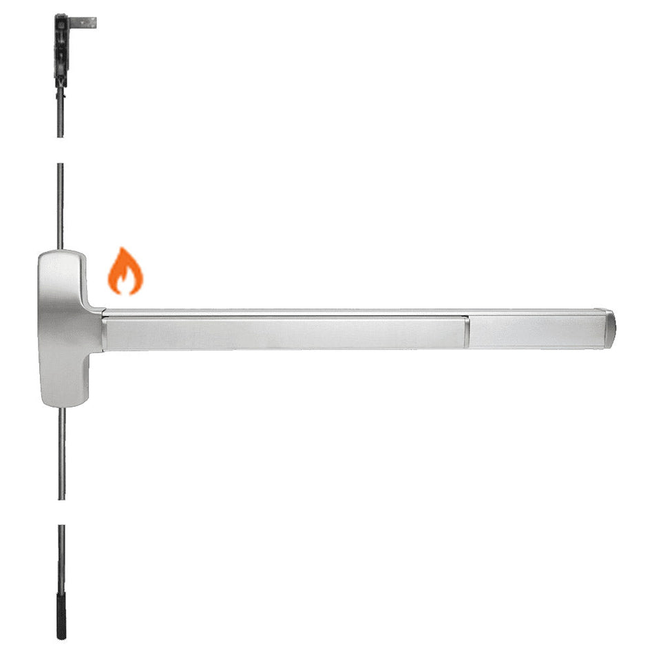 Falcon F-25-C-EO Series Exit Only - Concealed Vertical Rod Device Fire Rated