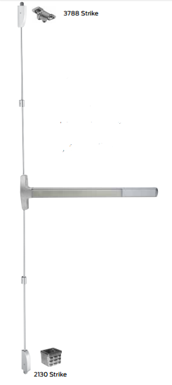 Falcon F-24-V Fire Rated Vertical EO Rod Exit Device - Barzellock.com