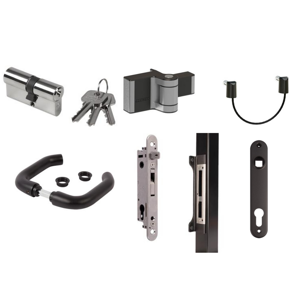 Locinox FORTYLOCK SET- Mortise lock with 3/4" backset for post size of up to 1-1/2"