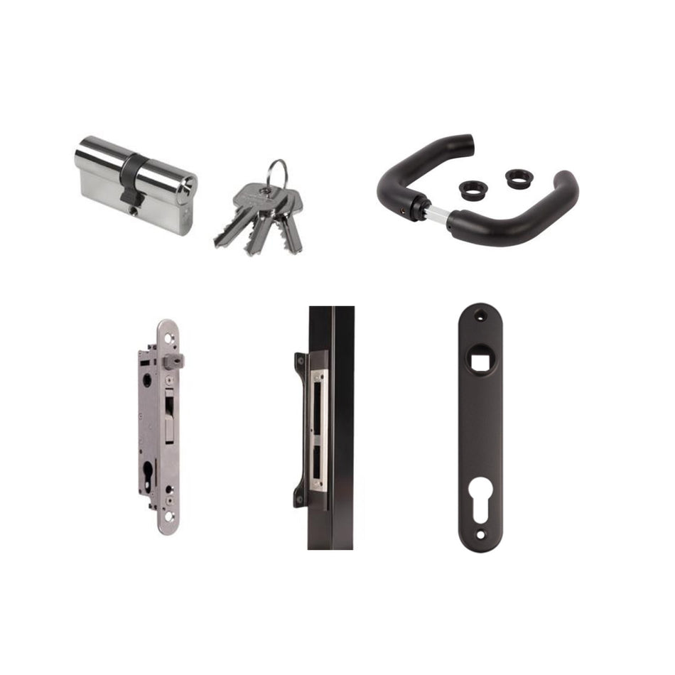Locinox FORTYLOCK SET- Mortise lock with 3/4" backset for post size of up to 1-1/2"