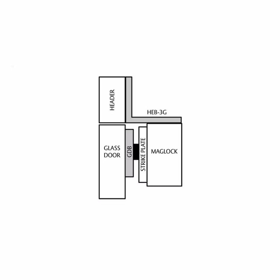 Securitron GDB Glass Door Bracket