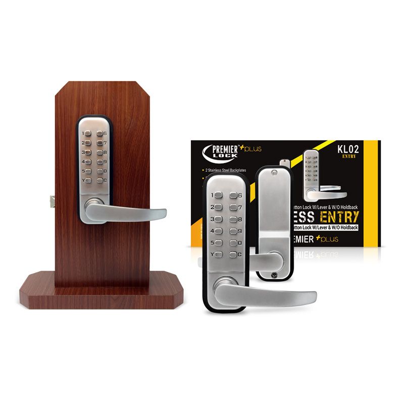 Premier Lock - Mechanical Keyless Lever Door Lock With Combination Push Buttons
