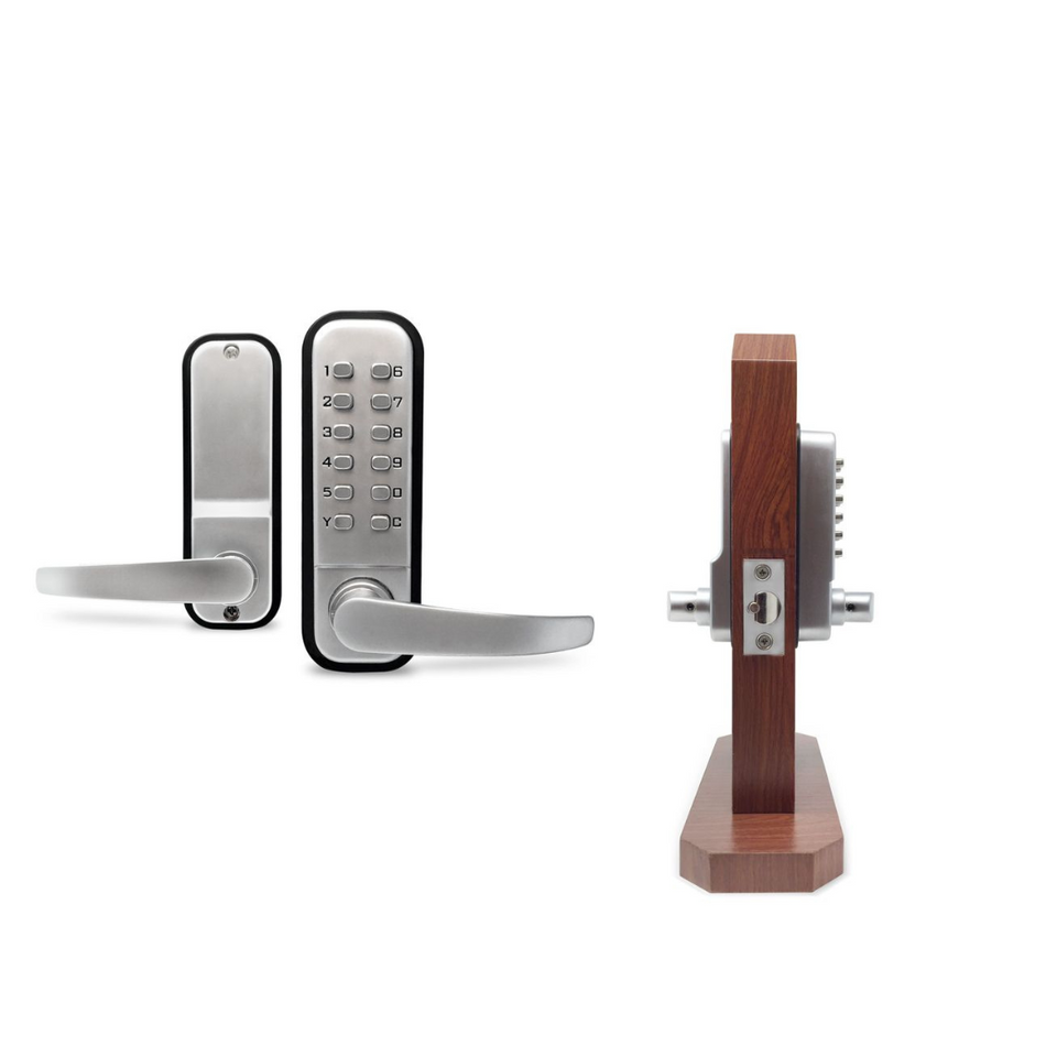 Mechanical Keyless Lever Door Lock With Combination Push Buttons