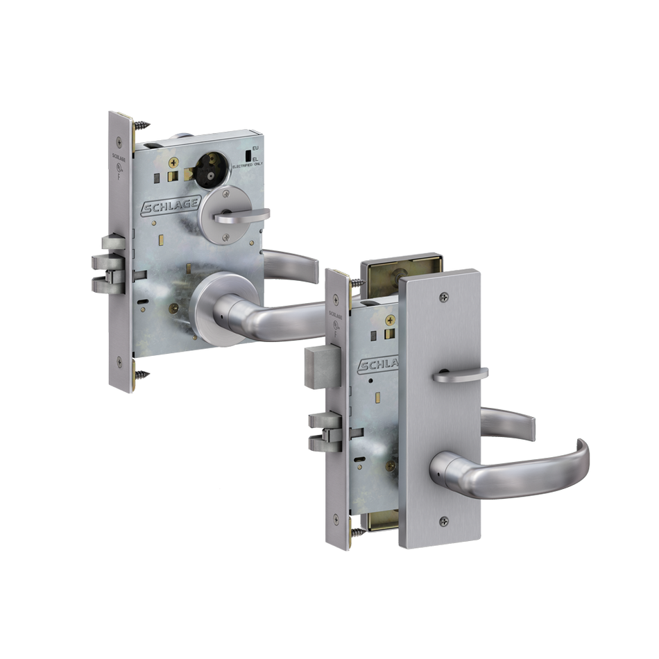 Schlage L9175 - Half Dummy Trim With Lock Case - Grade 1 Mortise Non-Keyed Lever Lock