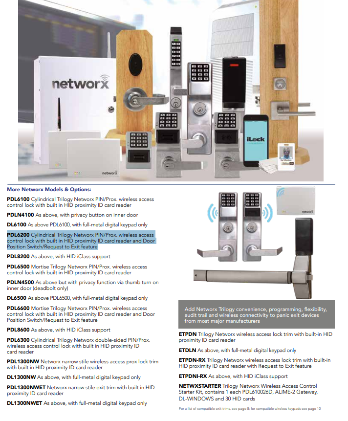 Alarm Lock PDL6200 Cylindrical Prox Reader with Pushbutton