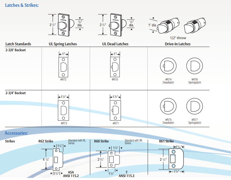 Arrow RK01 Passage Grade 2 Knob Lock