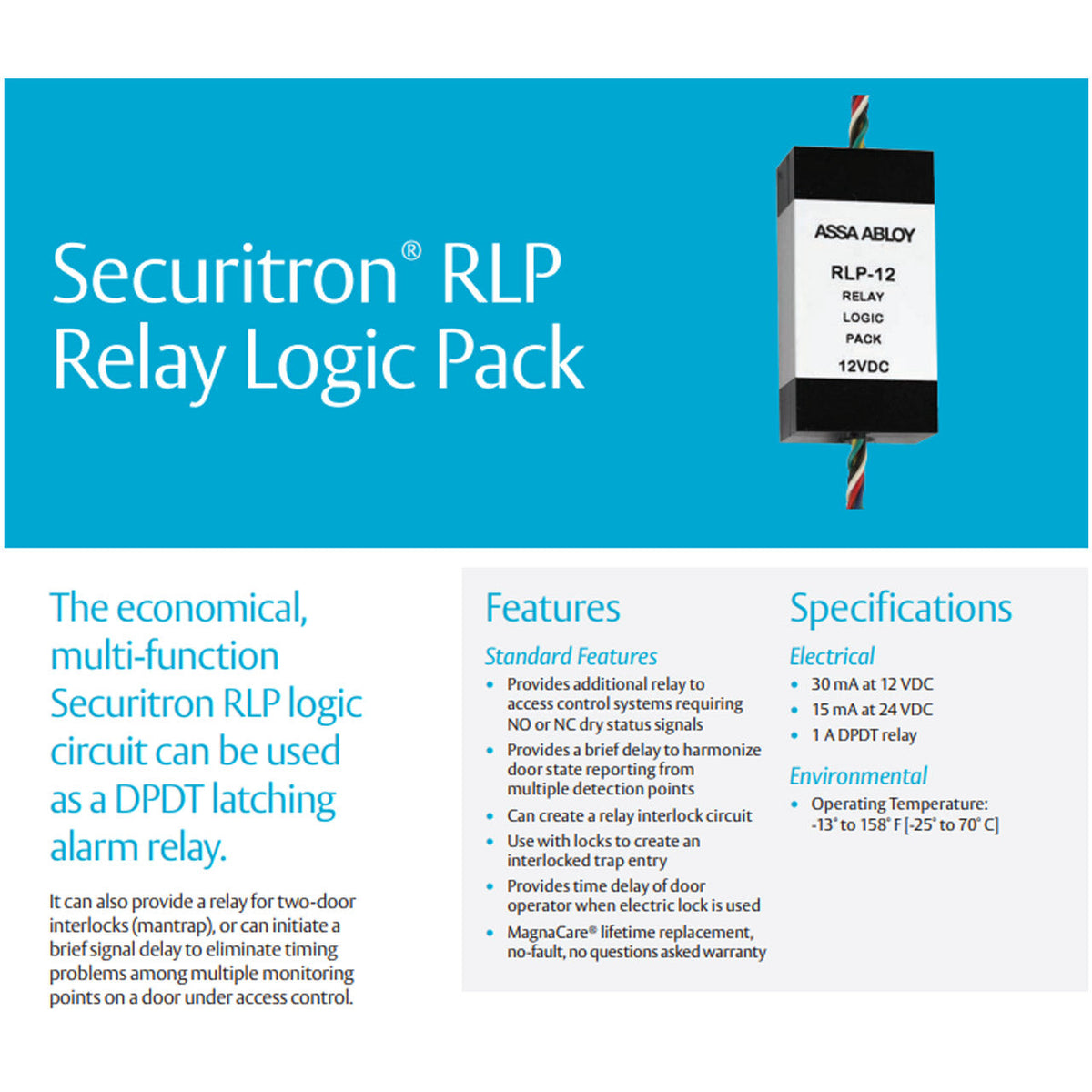 Rlp Racks Securitron RLP Relay Logic Pack – Barzel Lock