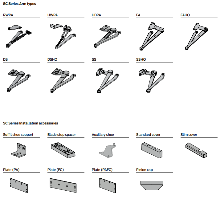 Falcon SC71 Heavy Duty Door Closer SC70A Series