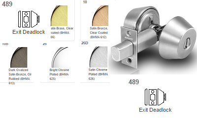 Sargent 489 Exit Deadbolt Grade 1 480 Series - Barzellock.com