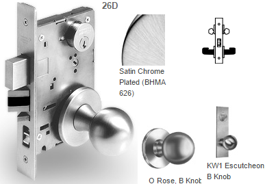 Sargent 7817 Asylum or Institutional Mortise Knob Lock - Barzellock.com