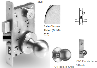 Sargent 7837 Classroom Mortise Knob Lock - Barzellock.com