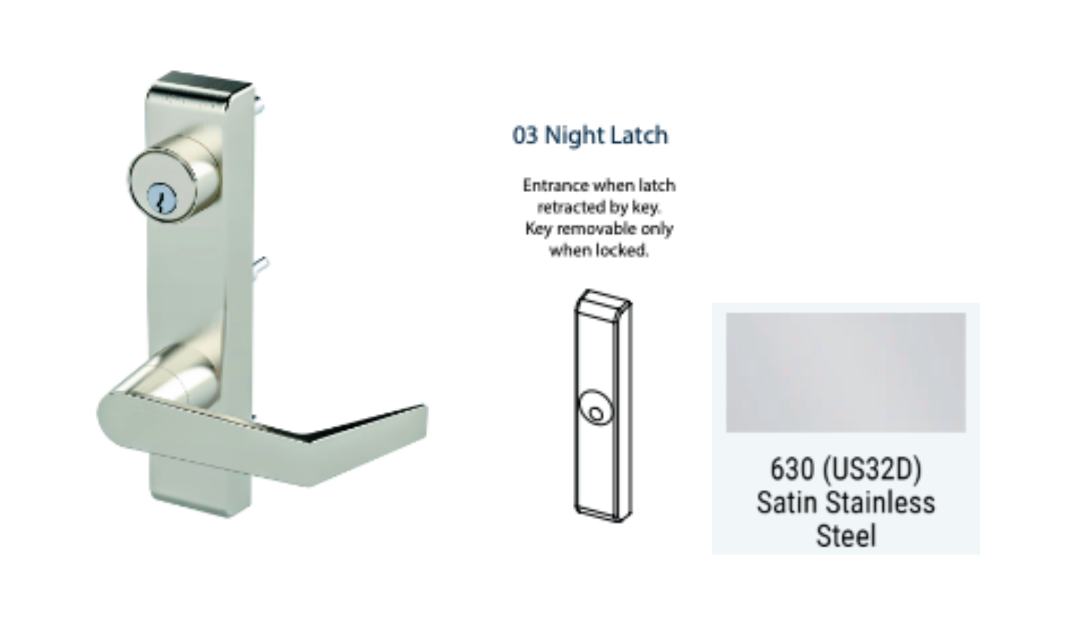 PDQ 6N - 03 Night Latch Narrow Stile Trim – Barzel Lock