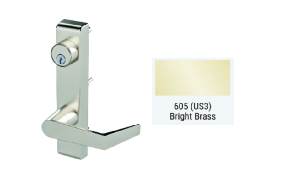 PDQ 6NM - M14 Passage w Lever Narrow Stile Mortise Trim