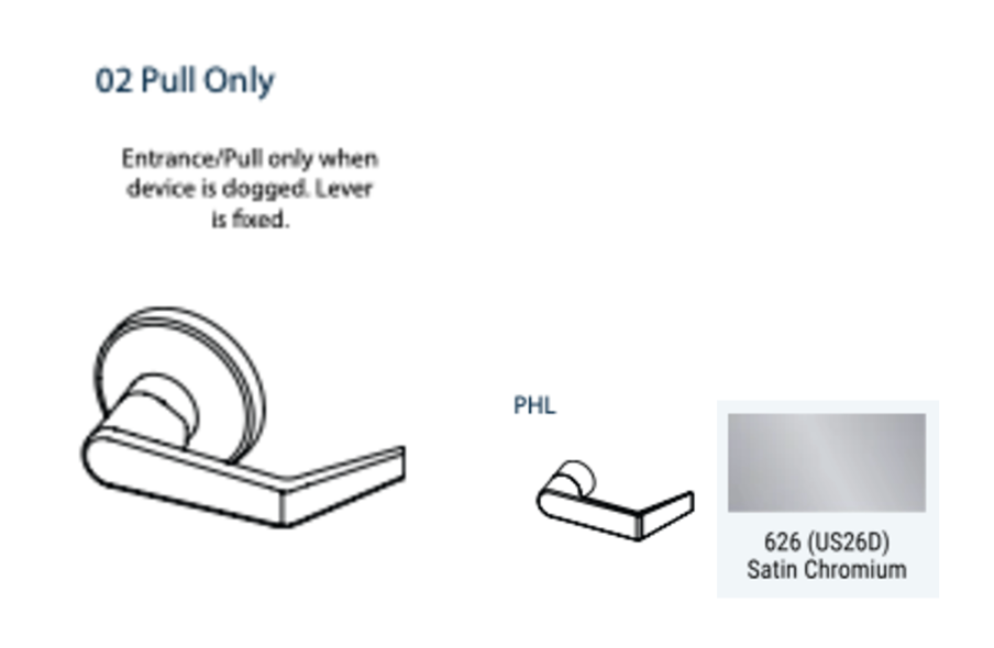 PDQ 6S Rose Trim Exit Device Trim