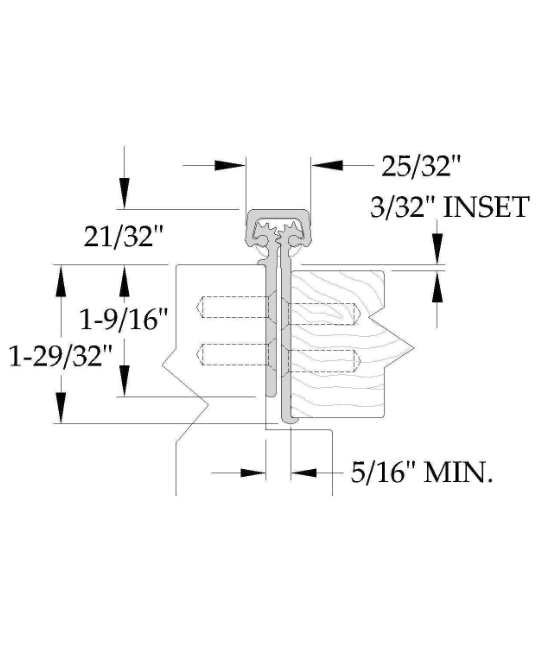 ABH A140LL Aluminum Continuous Gear Hinges Full Mortise