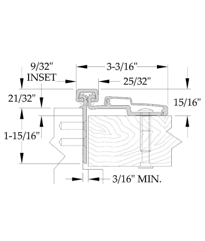 ABH A460HD Aluminum Continuous Gear Hinges Half Surface