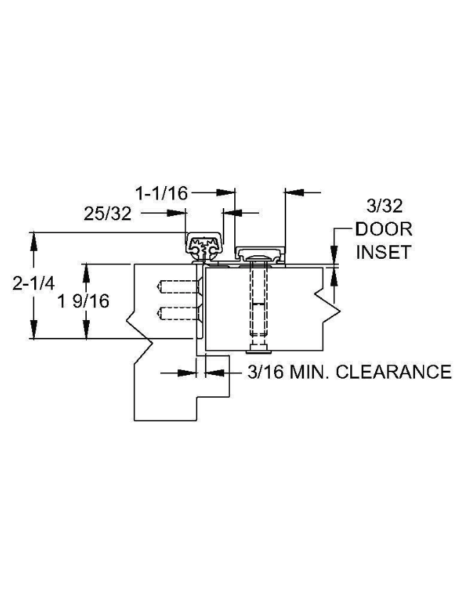 ABH A530HD Aluminum Continuous Gear Hinges Half Surface