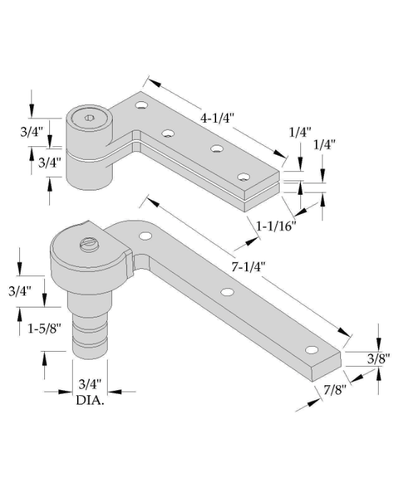 ABH 0173 Pivot Set - 3/4" Offset