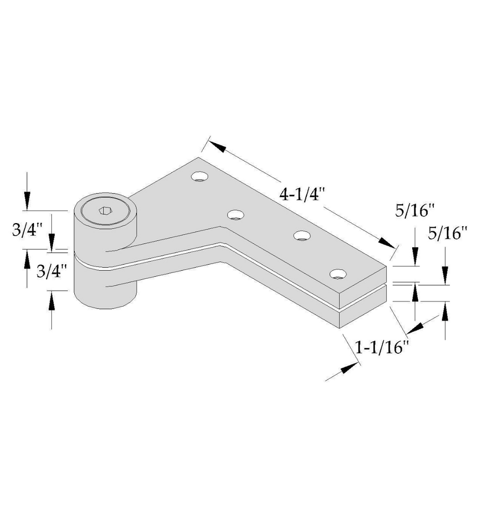 ABH 0180 - 1.5 Top Pivot - 1-1/2" Offset