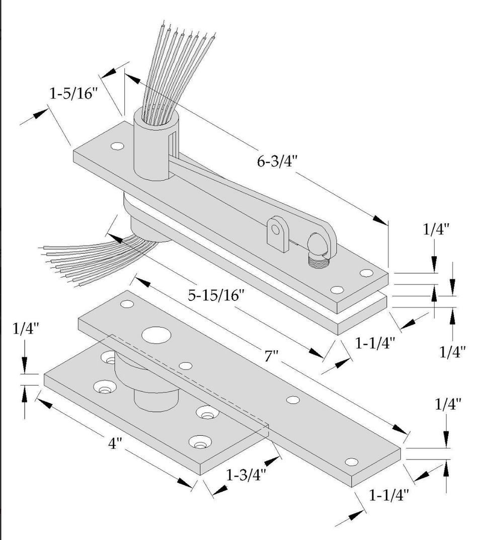 ABH E0370 Electrified Pivot Set - Center Hung