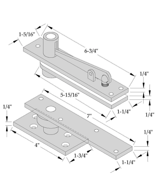 ABH 0370 Pivot Set - Center Hung