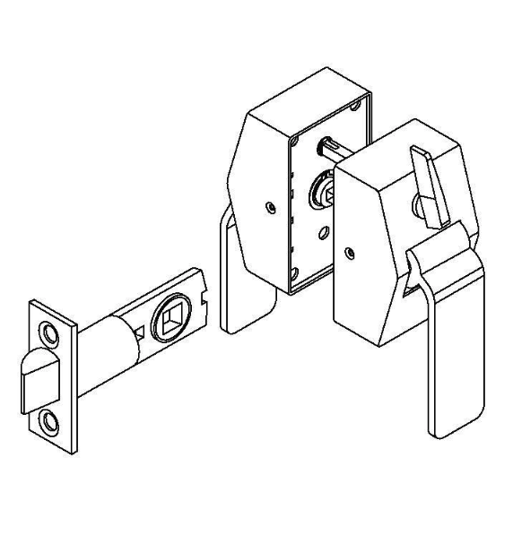 ABH 6400 Series Privacy Hospital Latch Pull Side Thumbturn