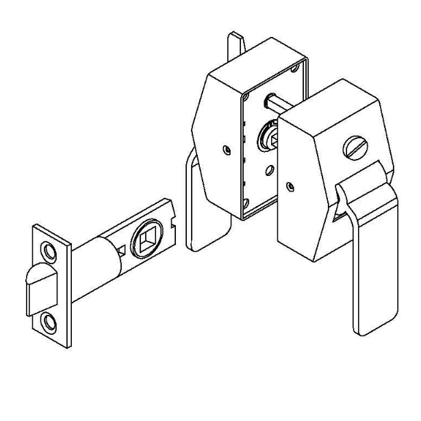 ABH 6500 Series Privacy Hospital Latch Push Side Thumbturn