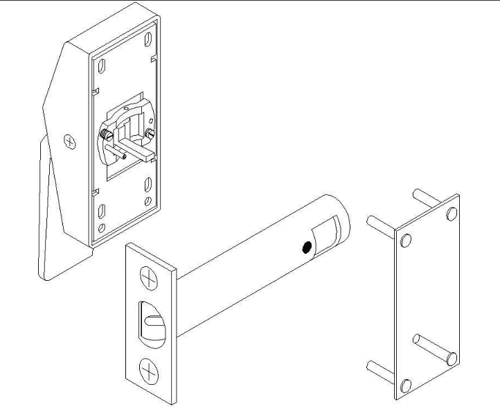 ABH 6830 Series Time Out/Reverse Low Profile Hospital Latch