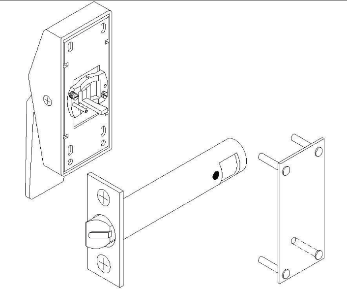 ABH 6840 Series Exit Only Low Profile Hospital Latch