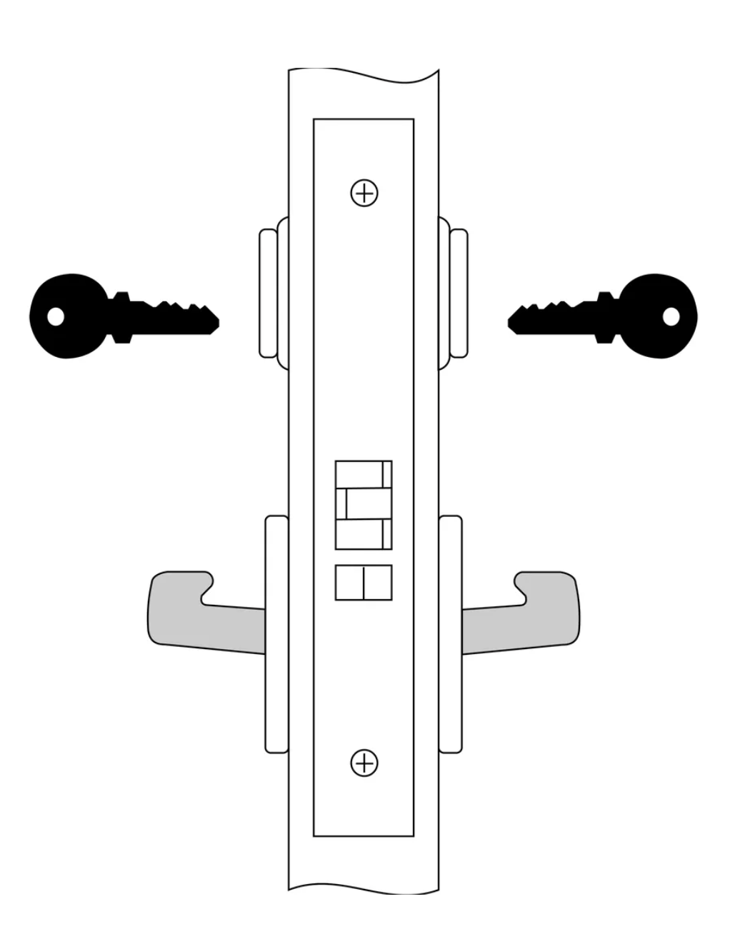 Accentra 8830-2FL Asylum or Institutional Mortise Lock – Barzel Lock