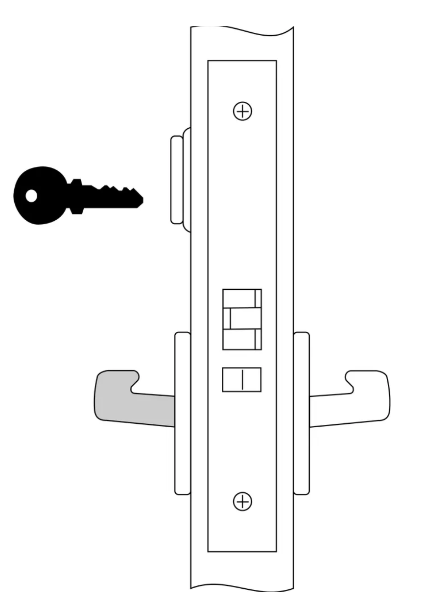 Accentra 8805FL Storeroom or Closet Lock Mortise Lock Body For Lever