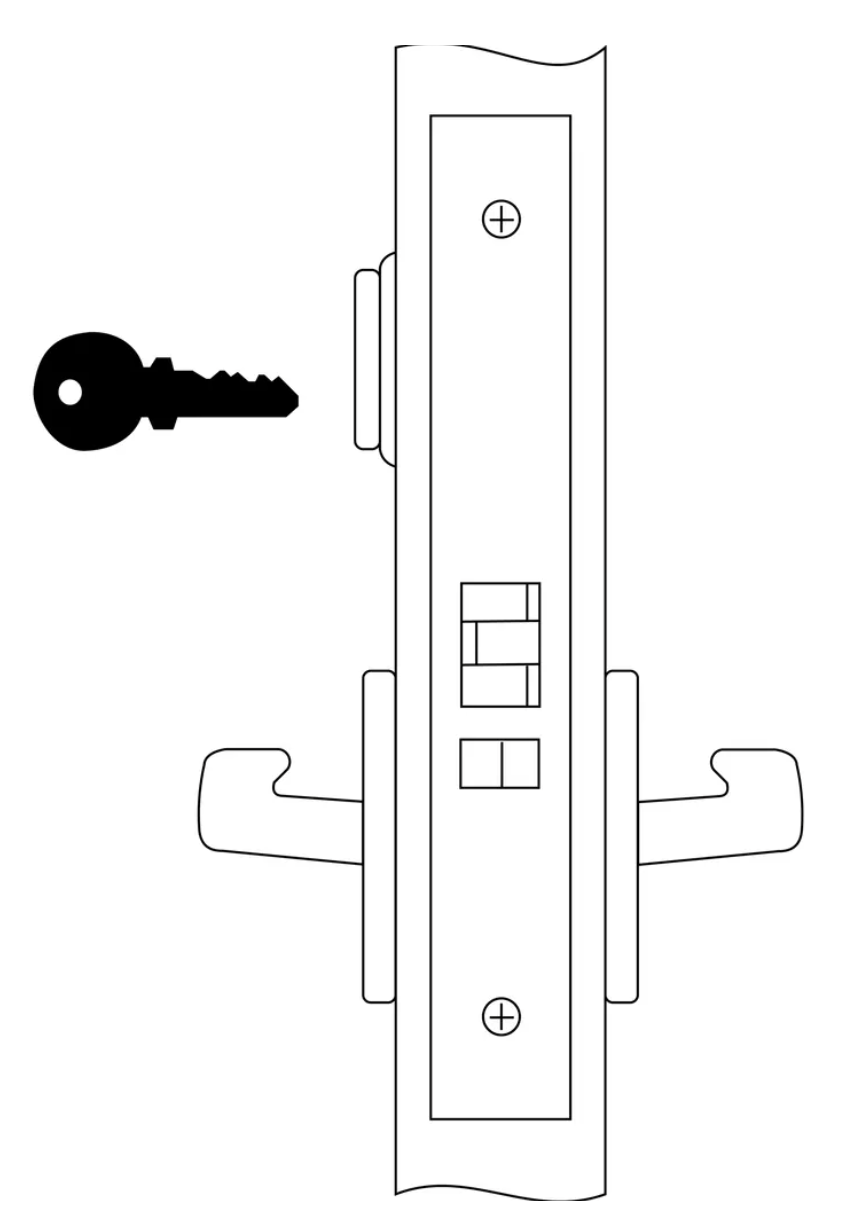 Accentra 8808FL Classroom Lock Mortise Lock Body For Lever