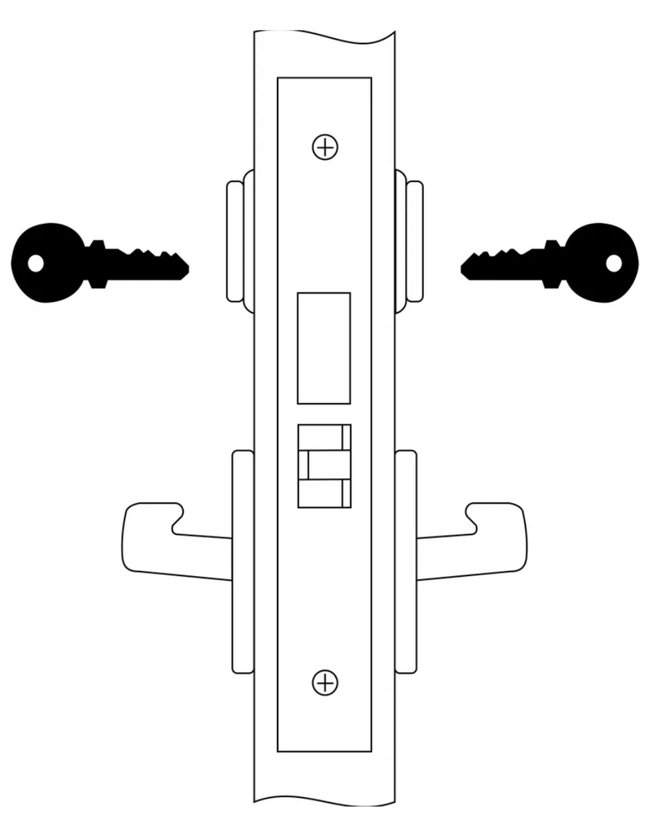 Accentra 8811-2FL Intruder Deadbolt Mortise Lock Body For Lever