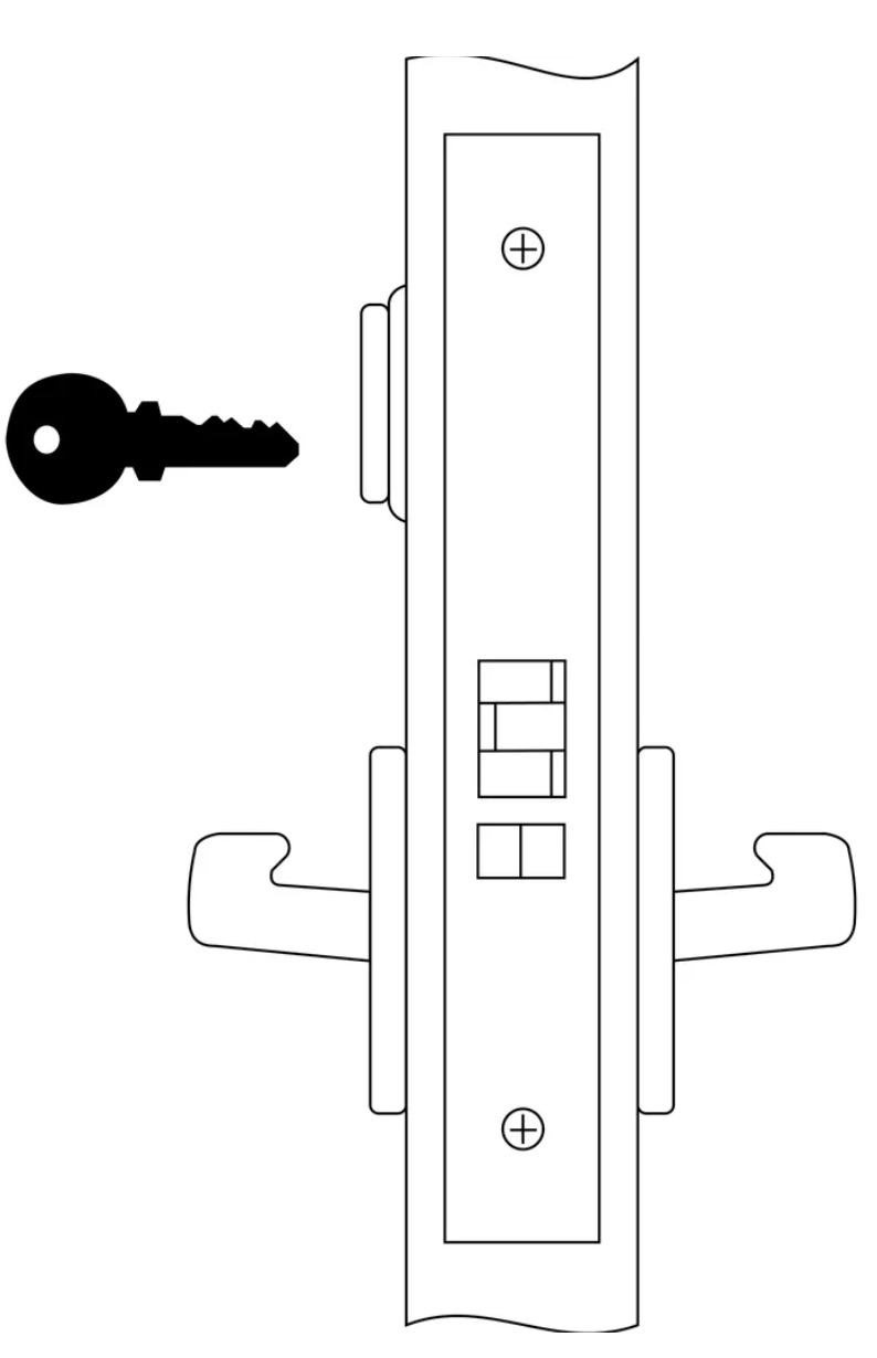 Accentra 8827FL Hotel/Motel Mortise Lock Body For Lever