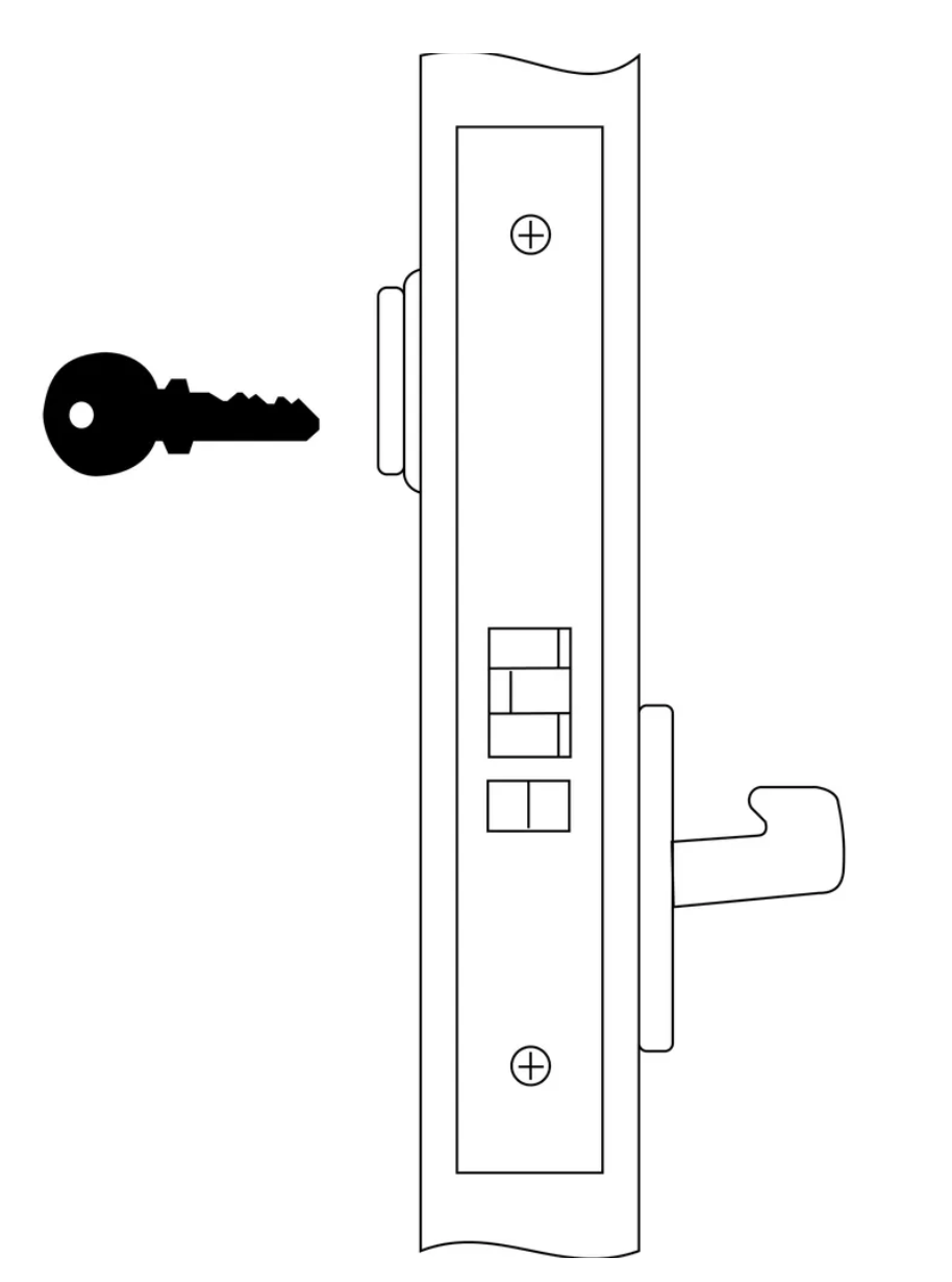 Accentra 8833 Exit Mortise Lock Body For Lever