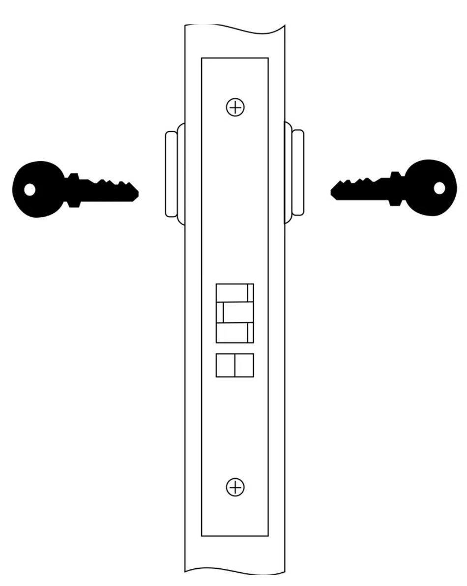 Accentra 8834FL All-purpose Mortise Lock Body For Lever